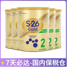 【12月大促】【7天必达】【保税仓包邮】【新旧包装混发】Wyeth 惠氏 S26金装奶粉2段 900克x6罐/箱（6-12个月）【收件人身份证必须上传】【新疆、西藏、内蒙古、青海、宁夏、海南、甘肃，需加收运费】